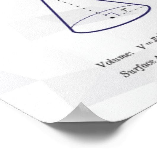 Volume en oppervlak - Wiskunde Poster (Hoek)