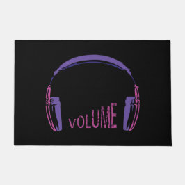 Volume hoofdtelefoon omhoog deurmat