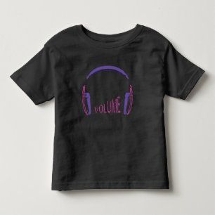 Volume hoofdtelefoon omhoog kinder shirts