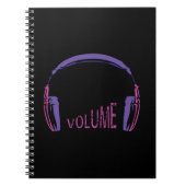 Volume hoofdtelefoon omhoog notitieboek (Voorkant)