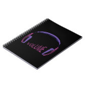 Volume hoofdtelefoon omhoog notitieboek (Linkerzijde)