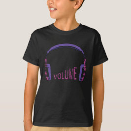 Volume hoofdtelefoon omhoog t-shirt