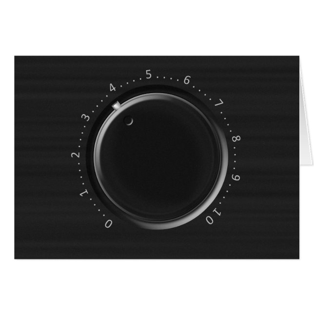 Volume Knob Wenskaart (Voorkant Horizontaal)