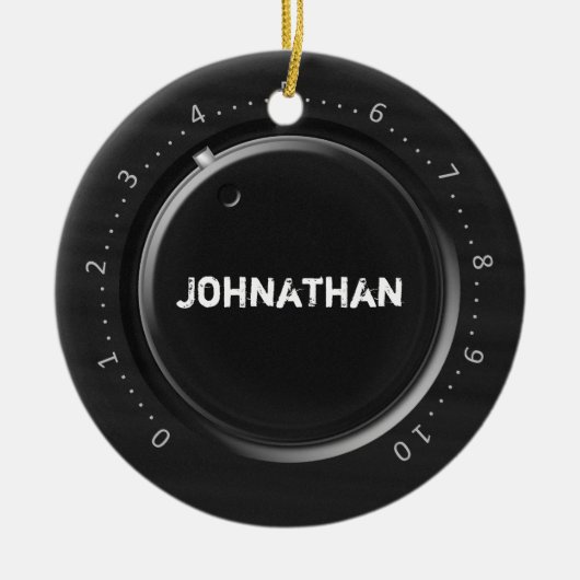 Volume knop Aangepaste naam Keramisch Ornament (Voorkant)