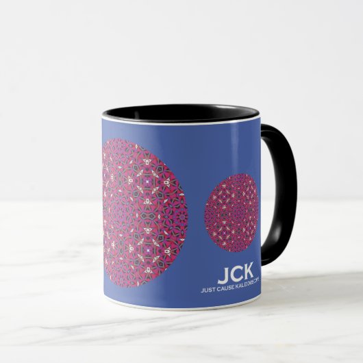 Volume negen's caleidoscoop art elf mok (Voorkant rechts)