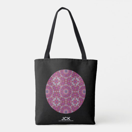 Volume negen's caleidoscoop art negentien tote bag (Achterkant)