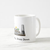 Volume omhoog, druk naar beneden. koffiemok (Voorkant rechts)