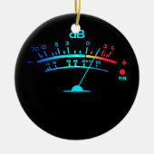 Volume VU Meter Audio Engineer Recording Keramisch Ornament (Voorkant)