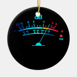 Volume VU Meter  Audio Engineer Recording Keramisch Ornament