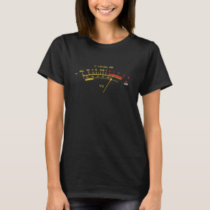 Volume Vu-meter audio-ingenieur Opname F T-shirt