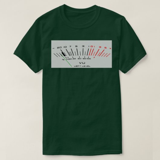 Volume VU-meter T-shirt (Design voorkant)