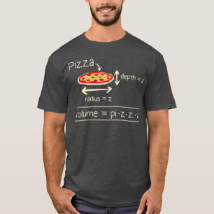 Volumeformule Pizza en Wiskunde Memefunny Wiskunde T-shirt