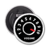 Volumeknop regelaar, geluid strekte knop. Gitaar. Button Flesopener (Voorkant)