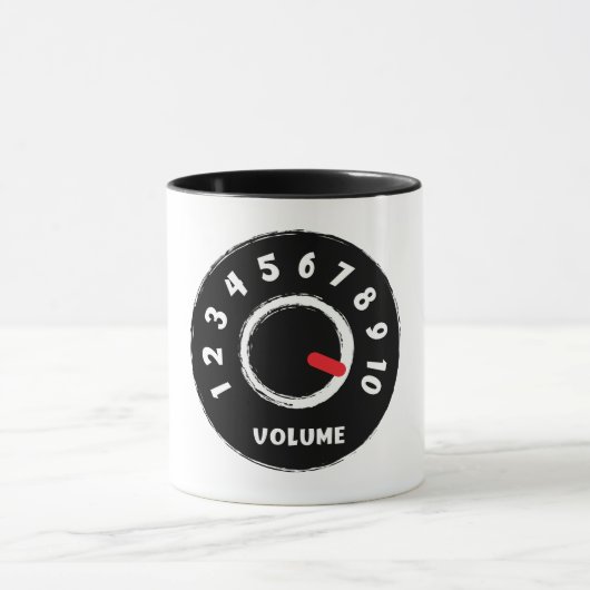 Volumeknop regelaar, geluid strekte knop. Gitaar. Mok (Midden)