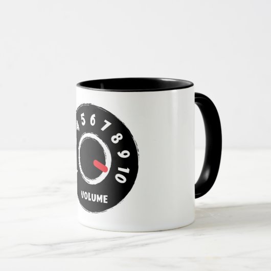 Volumeknop regelaar, geluid strekte knop. Gitaar. Mok (Voorkant rechts)