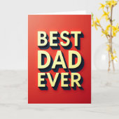 Volumetrisch Beste Papa Ooit Kaart (Gele Bloem)