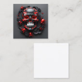 Volumetrische stijl natuur kunstwerk schedel en sp vierkante visitekaartje (Voorkant / Achterkant)