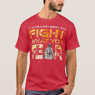 Volunr brandweerman die ik vrijwilliger om te vech t-shirt