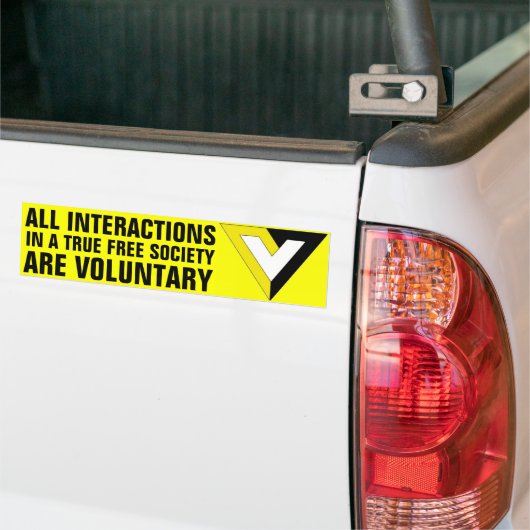 Voluntarisme Bumpersticker (Op Truck)