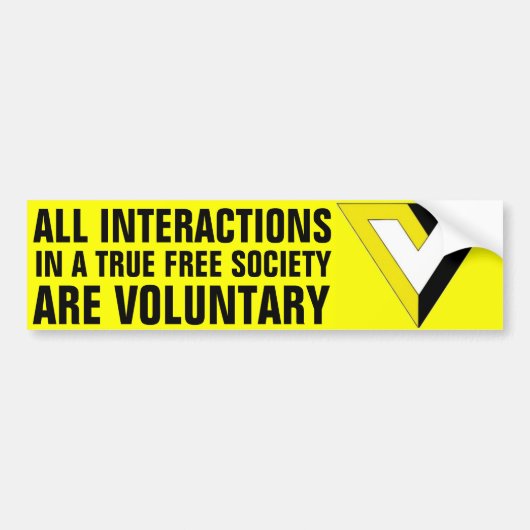 Voluntarisme Bumpersticker (Voorkant)