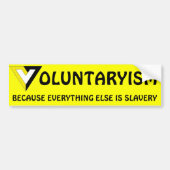 Voluntarisme Bumpersticker (Voorkant)