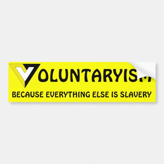 Voluntarisme Bumpersticker (Voorkant)