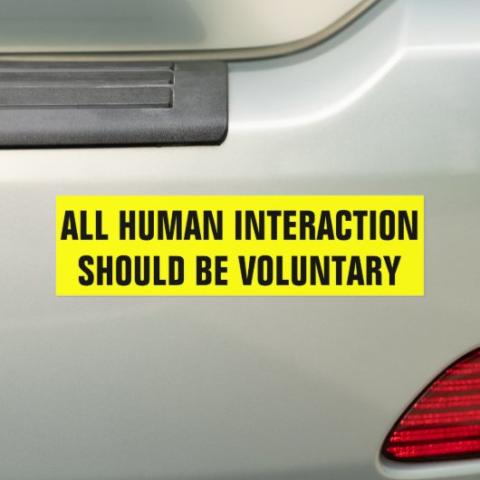 Voluntarisme Bumpersticker (Op auto)