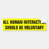 Voluntarisme Bumpersticker (Voorkant)