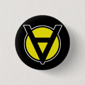 Voluntaryist Black and Yellow Button (Voorkant)
