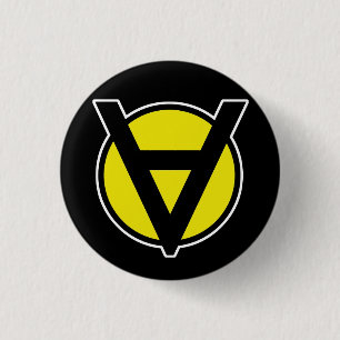 Voluntaryist Black and Yellow Button