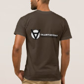 Voluntaryist Hero-symbool met witte rand en Bac T-shirt (Achterkant)