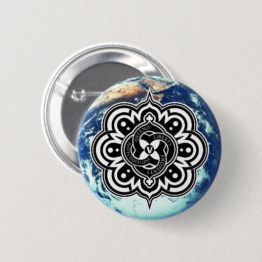 Voluntaryist World Seal Button (Voorkant /achterkant)