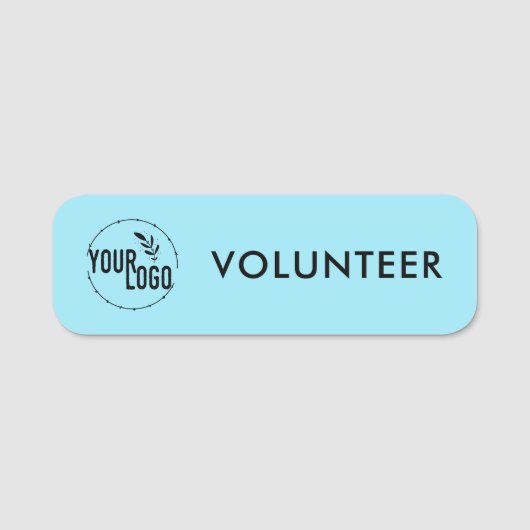 Voluntblauw of om het even welke zakelijke Logo va Naamplaatje (Voorkant)