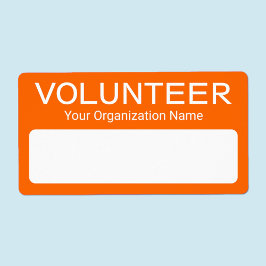 Volunteer Adhesive Label Name Tags Aangepast Sinaa