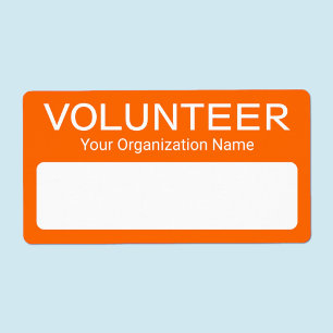 Volunteer Adhesive Label Name Tags Aangepast Sinaa