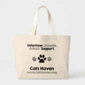 Volunteer.Adopt.Donate.Support Tas (Voorkant)