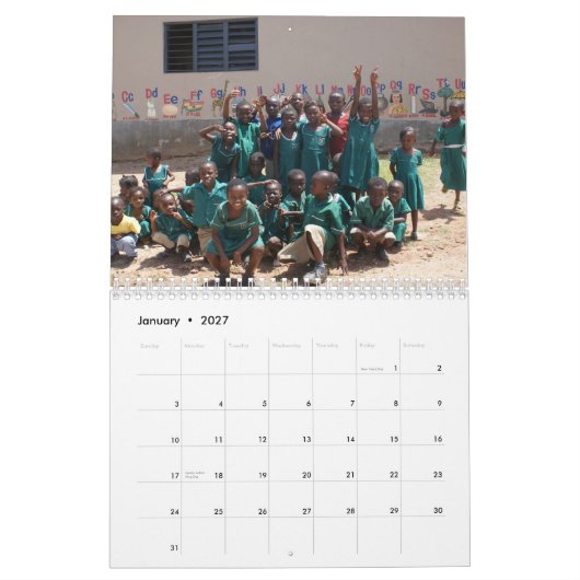 Volunteer Africa - Gepersonaliseerd Kalender (Jan 2027)