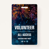 Volunteer All Access Event Pass | Fireworks Finale Badge (Voorkant)