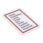 Volunteer Appreciation Bedankt Harten Rood Wit Magneet (Rechterzijde)