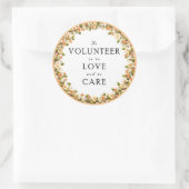 Volunteer Appreciation Classic Round Sticker (Tas)