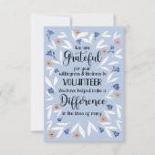 volunteer appreciation week pattern card kaart (Voorkant)