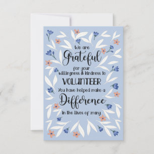 volunteer appreciation week pattern card kaart