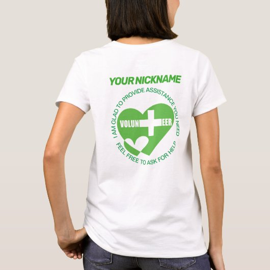 Volunteer Assistant Helper T-shirt (Achterkant)