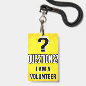 Volunteer Badge (Front with Lanyard)