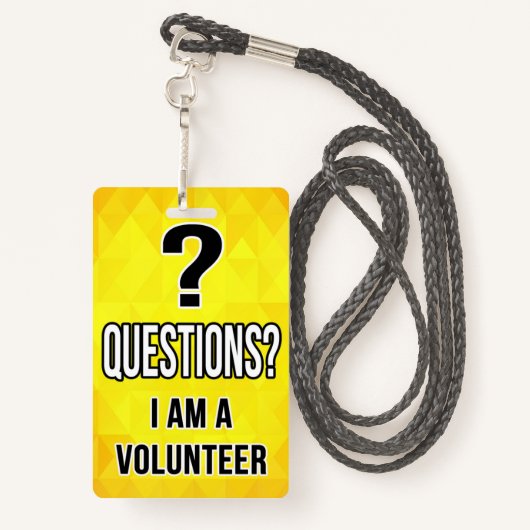 Volunteer Badge (Achterkant met draagriem)