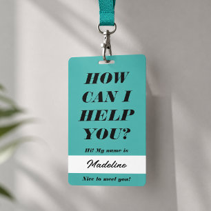 Volunteer Badge 3x5 Hoe kan ik naam badges helpe