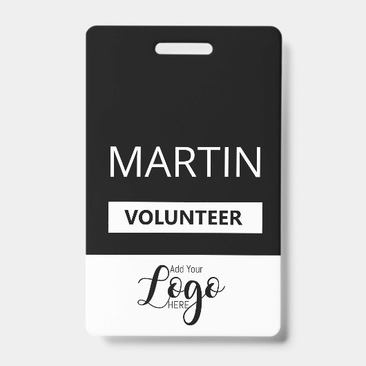 Volunteer Badge | Aangepaste naamlabel (Voorzijde)