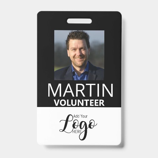 Volunteer Badge | Aangepaste naamplaat (Voorzijde)