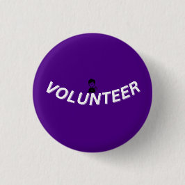 VOLUNTEER Badge Knop Ronde Button 3,2 Cm