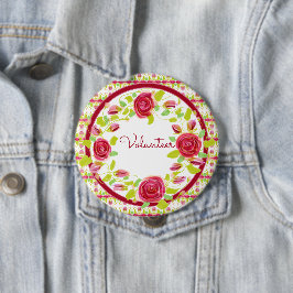 Volunteer badge ronde button 4,0 cm